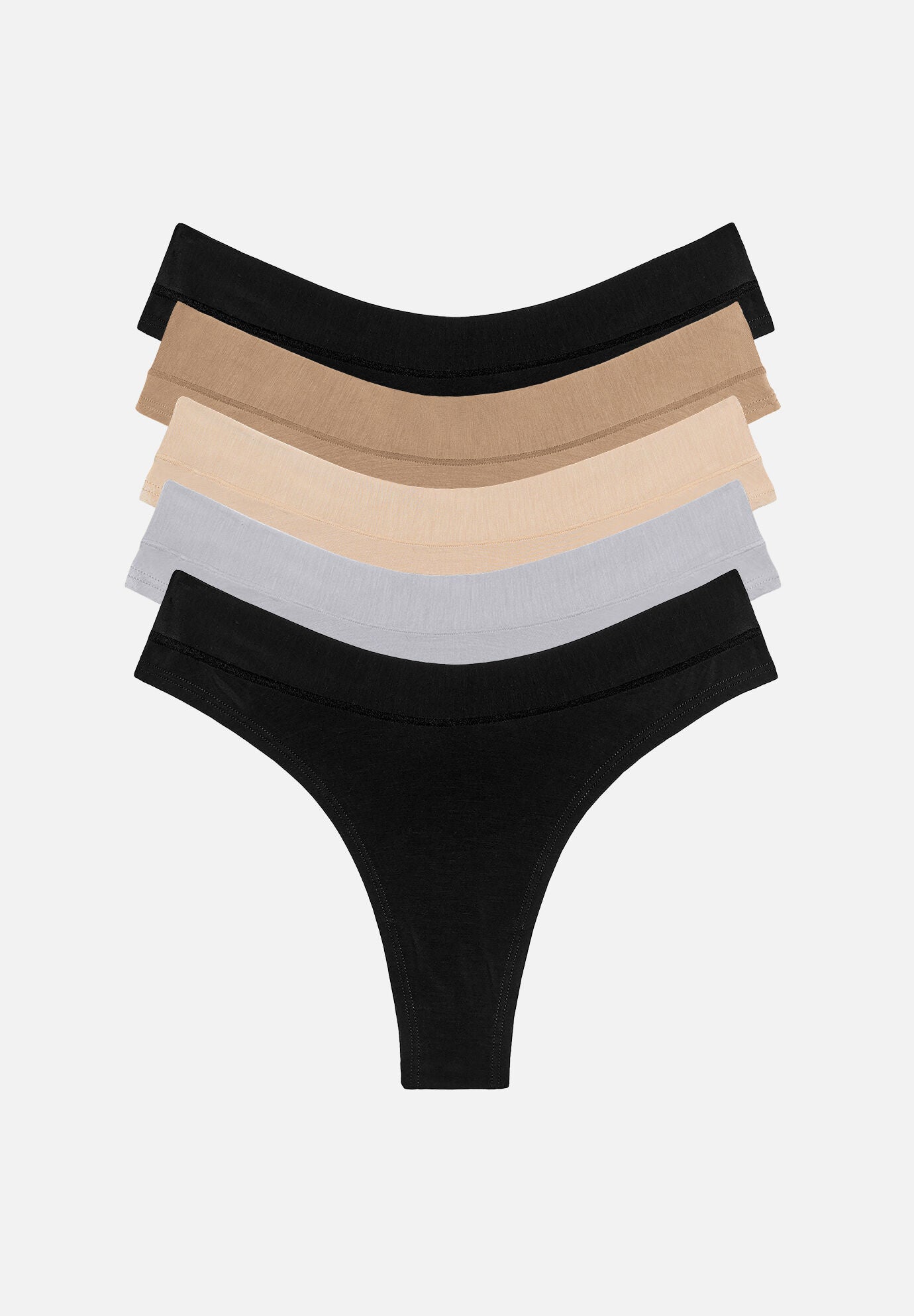 The Thong&nbsp;Pack of 5 &ndash; Modal, New Neutral, , hi-res image number 0