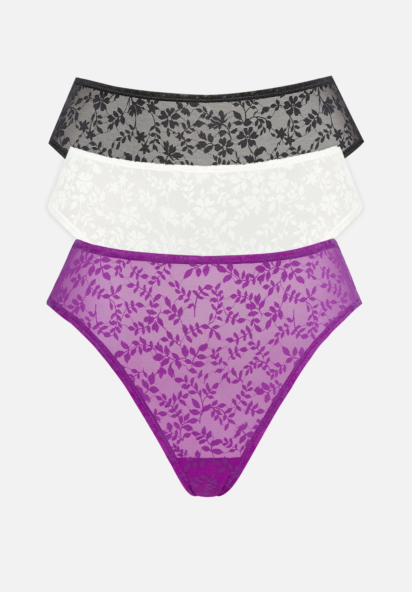 The Highwaist Pack of 3 &ndash; Botanical Lace, , hi-res image number 0