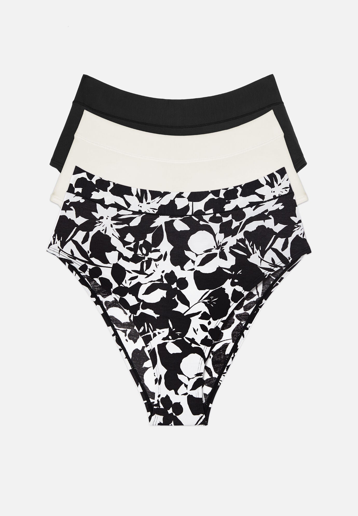 The Highwaist Pack of 3- Modal, Graphic Floral, , hi-res image number 0