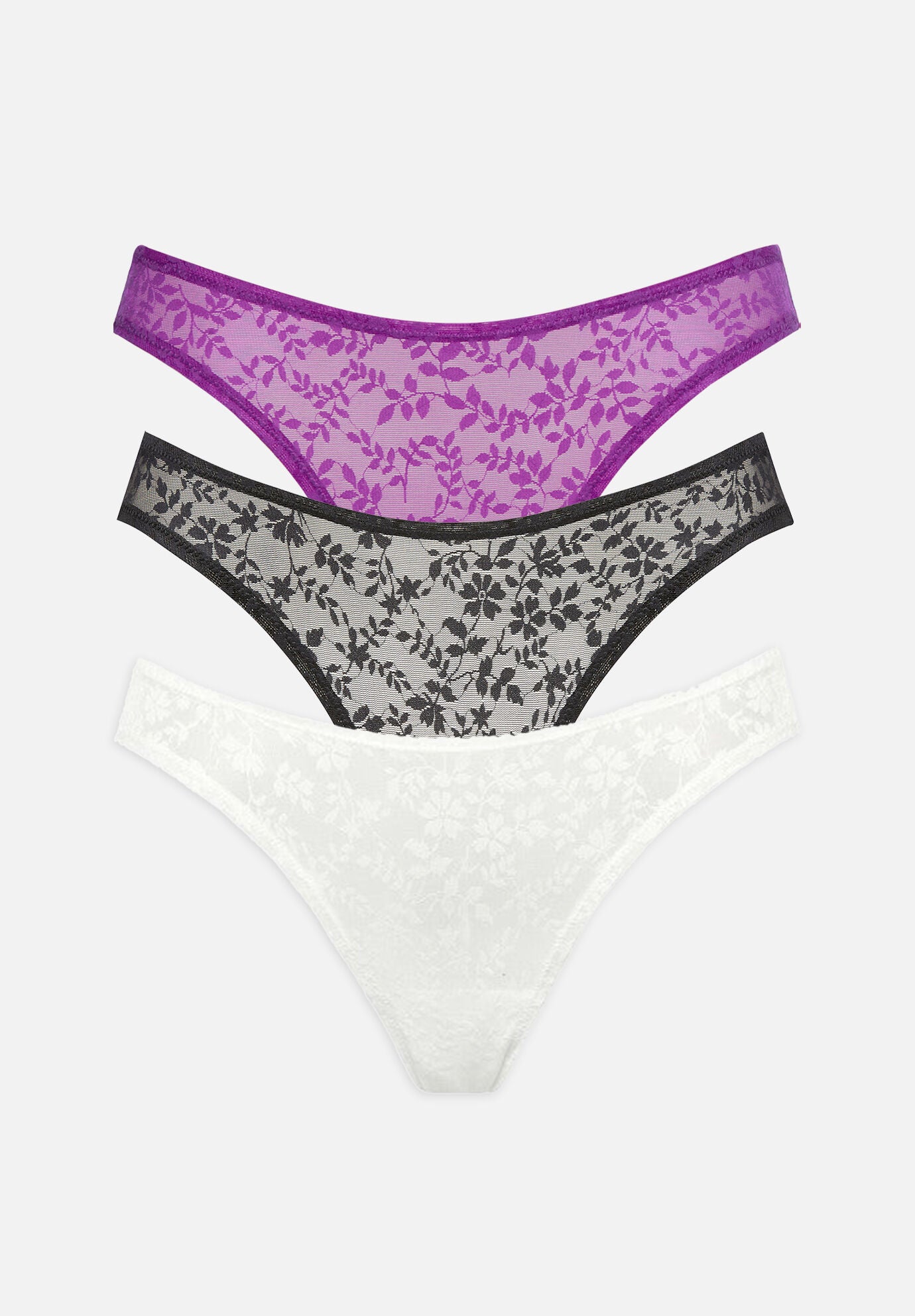 The Bikini Pack of 3 &ndash; Botanical Lace, , hi-res image number 0