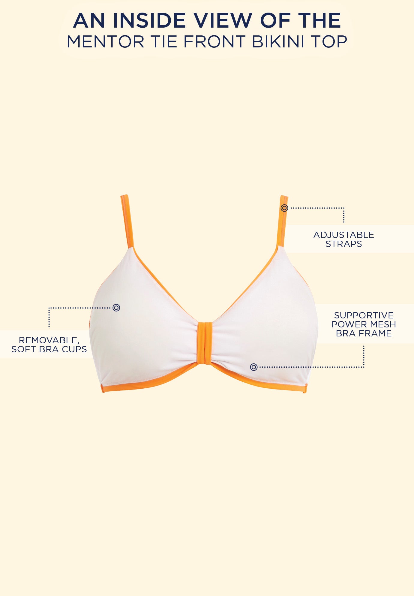 Mentor Tie Front Bikini Top image number 6