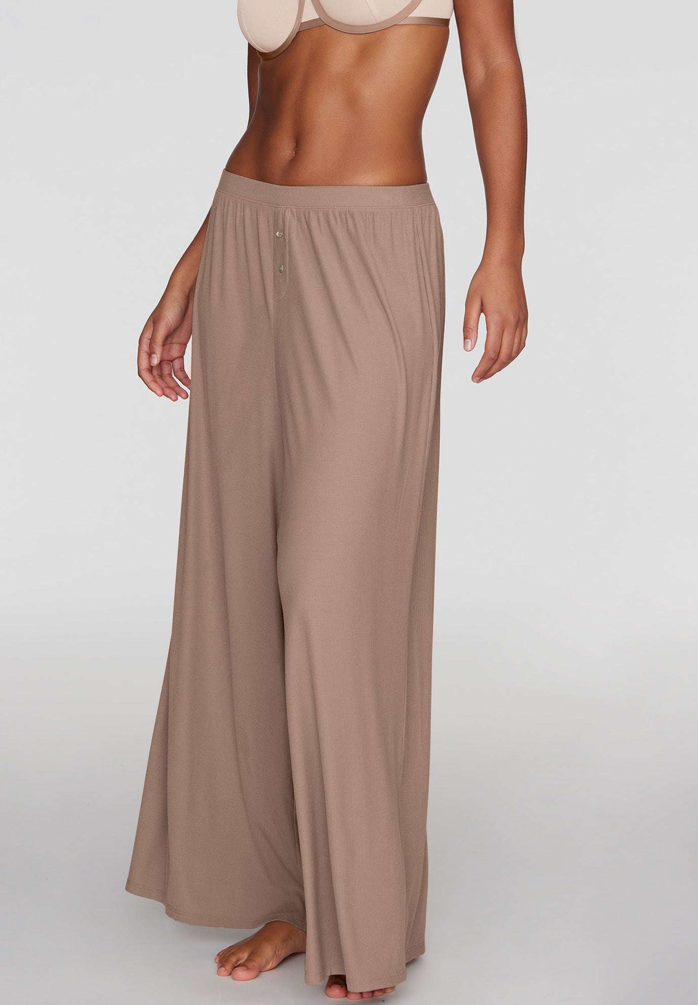 The Lounge Pant - Modal Silk Rib image number 1