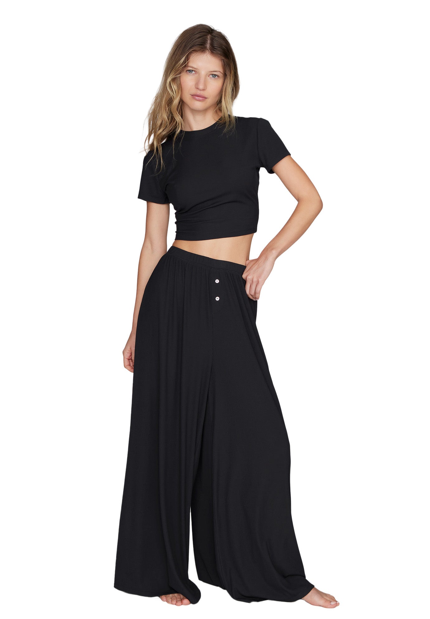 The Baby Tee - Modal Silk Rib image number 2