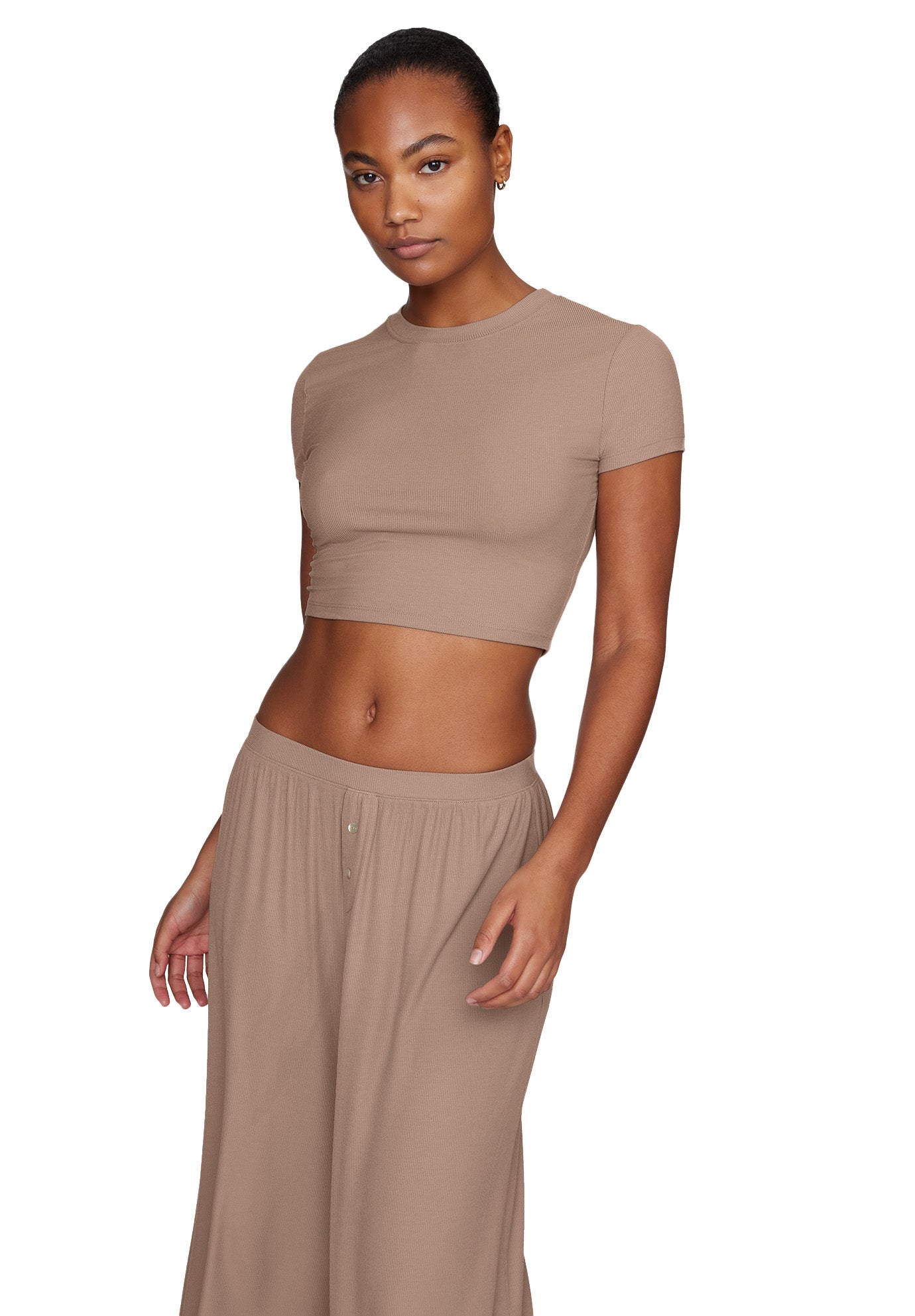 The Baby Tee - Modal Silk Rib image number 2