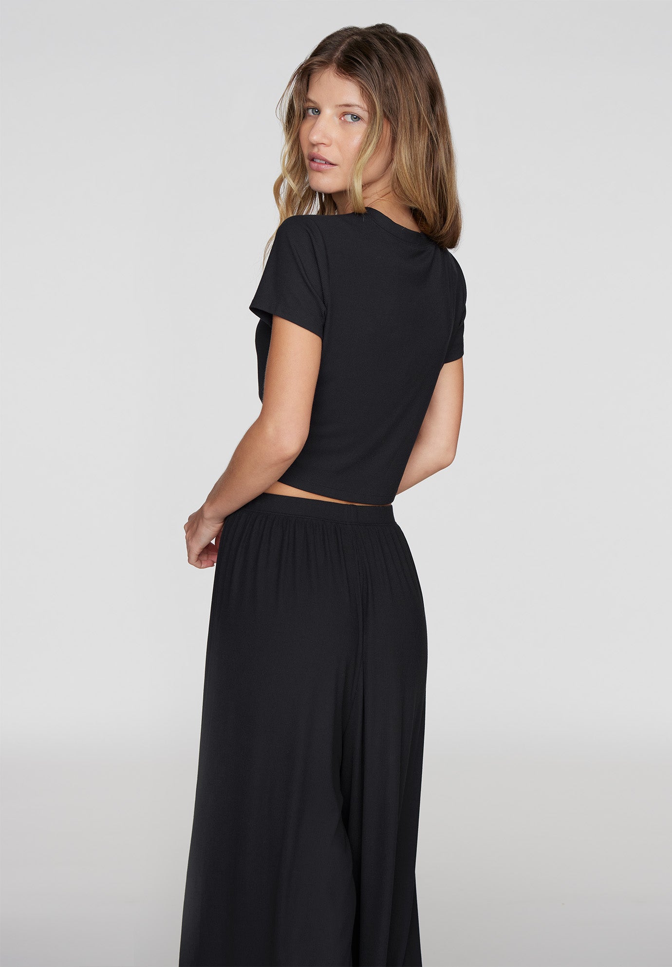 The Baby Tee - Modal Silk Rib image number 5