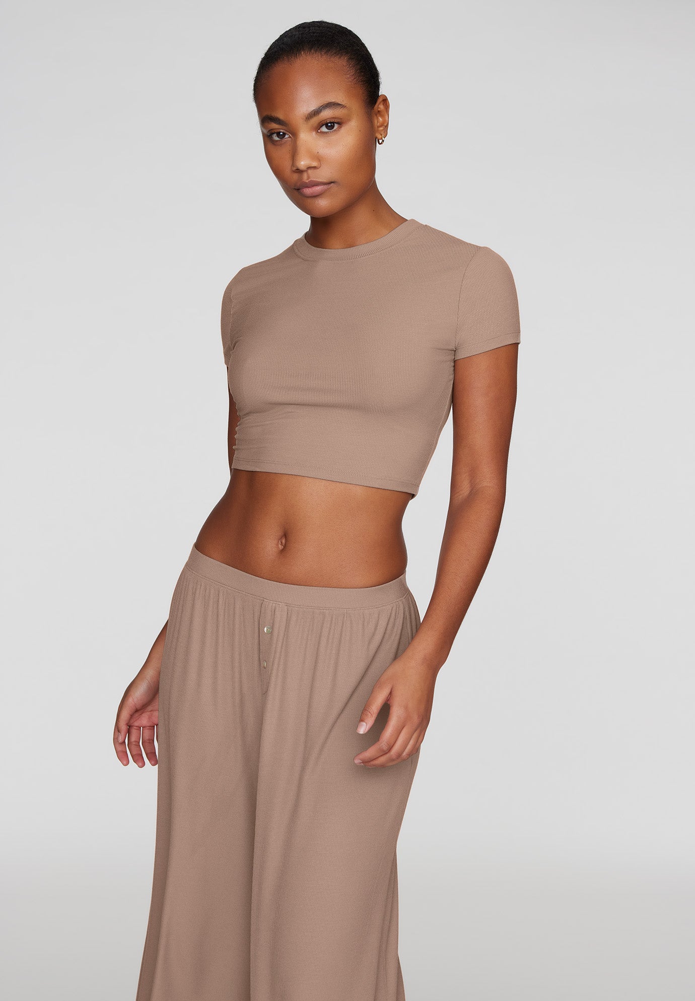 The Baby Tee - Modal Silk Rib image number 1