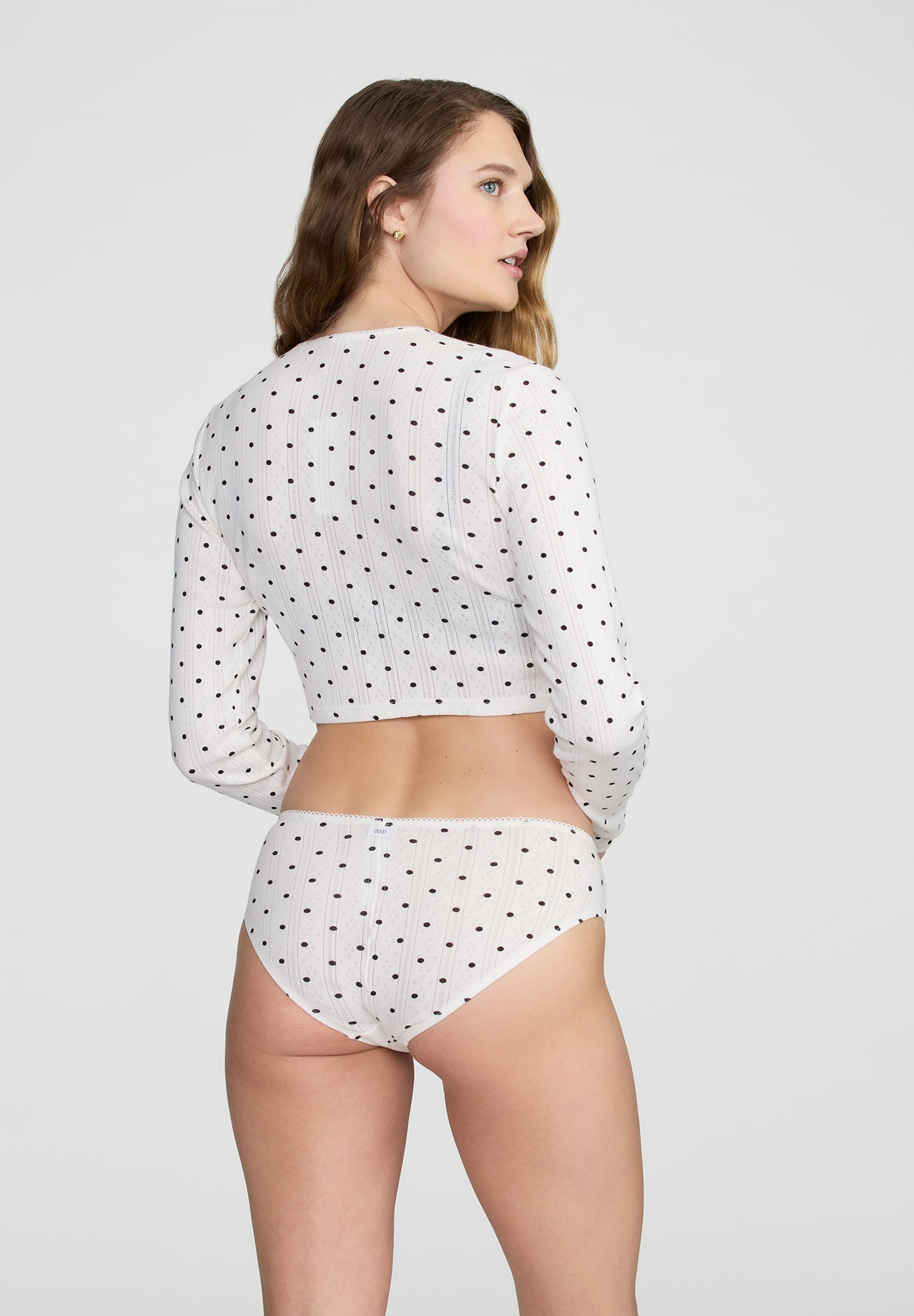 The Cropped Cardigan- Pointelle image number 4