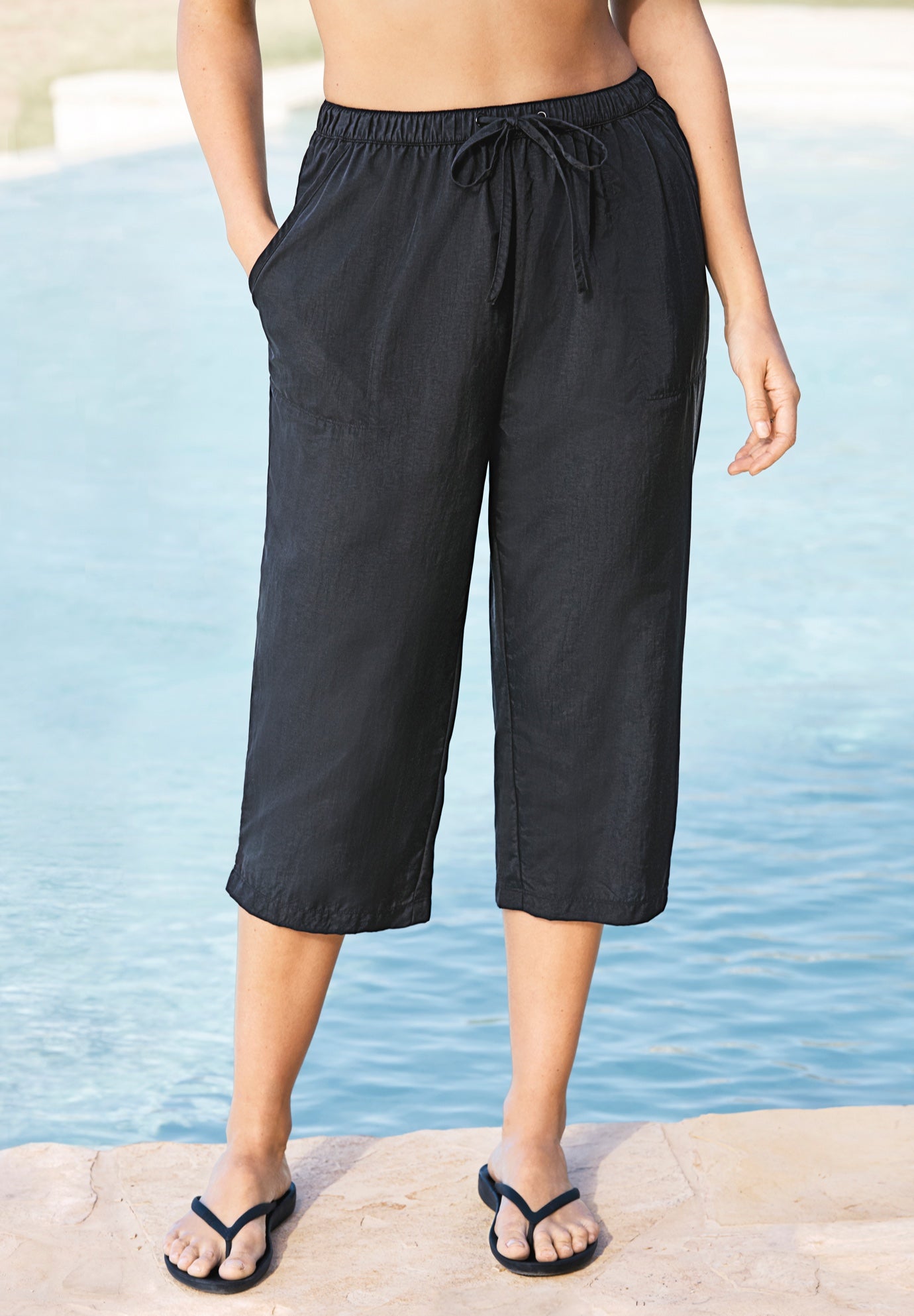 Taslon&reg; Cover Up Capri Pant image number 0