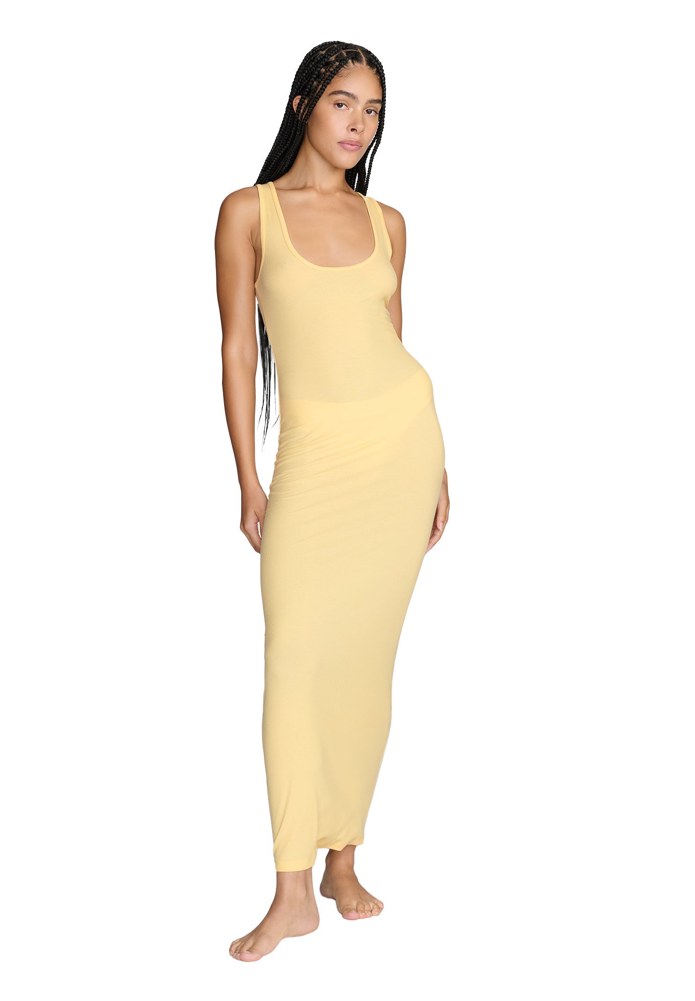 The Midi Dress - Modal Silk Rib image number 2