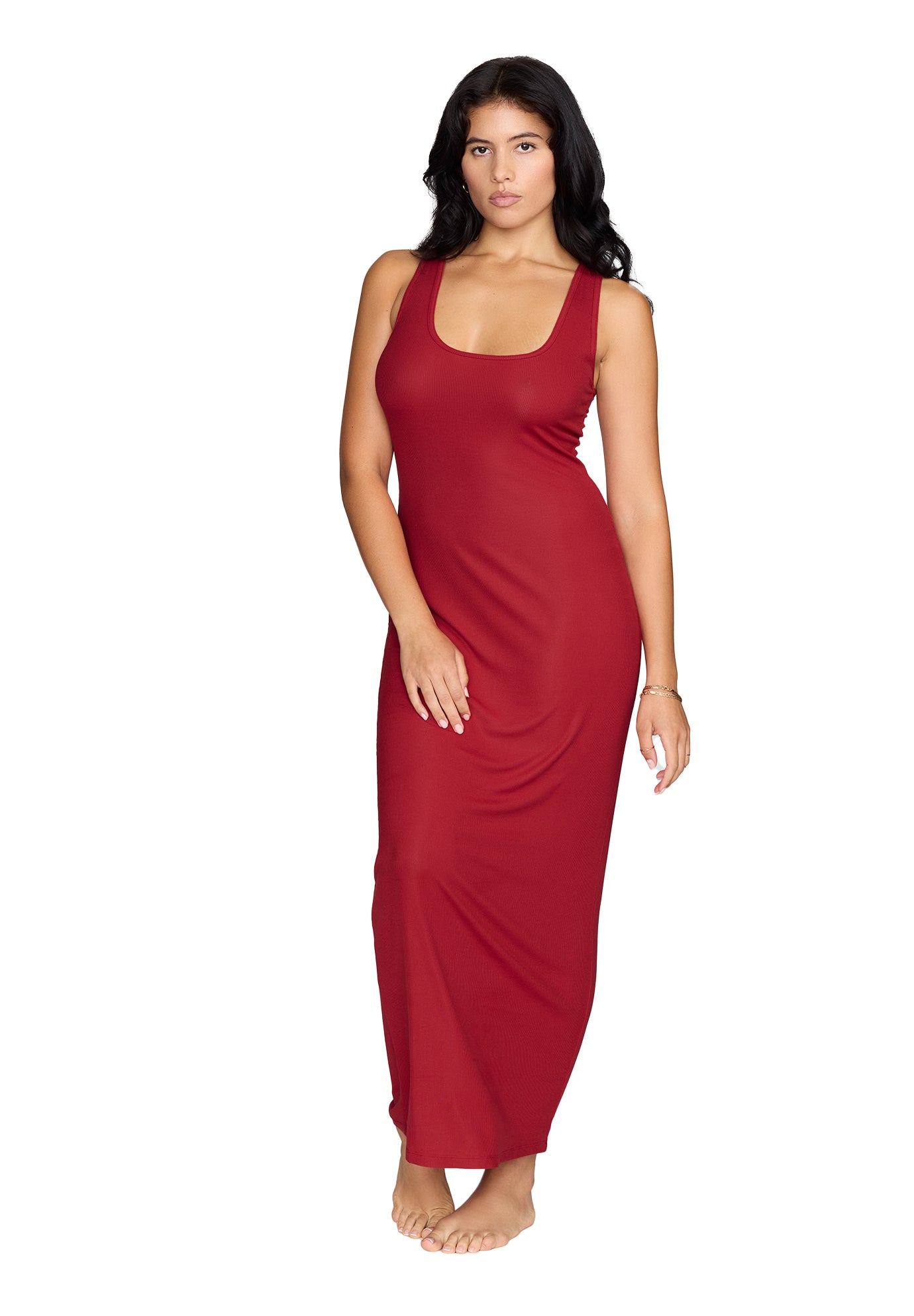 The Midi Dress - Modal Silk Rib image number 2