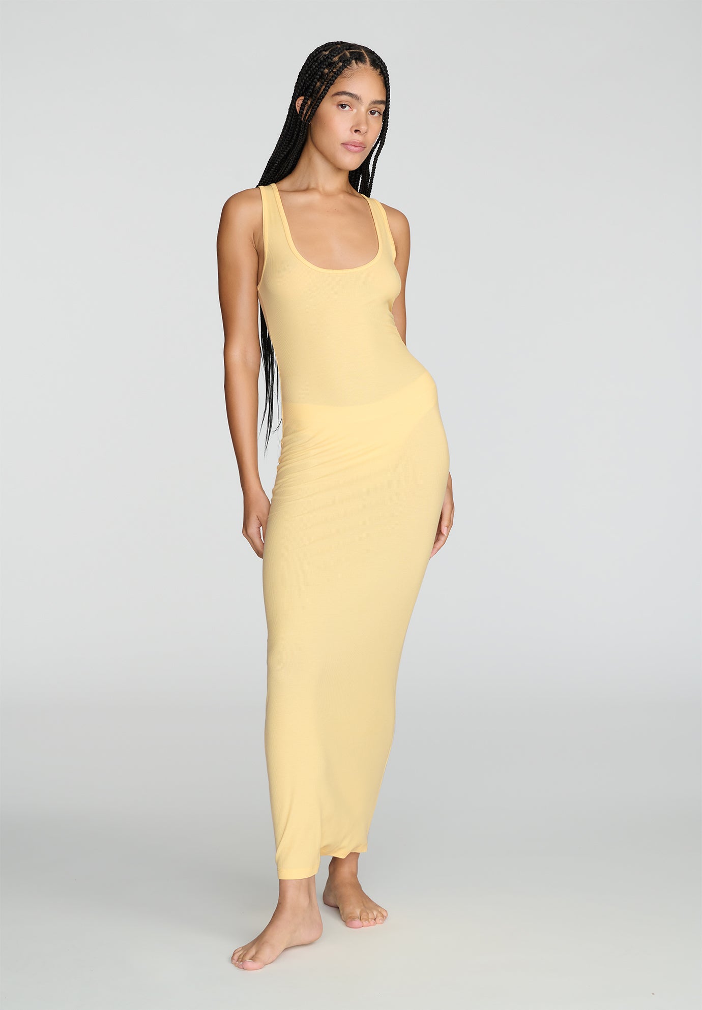 The Midi Dress - Modal Silk Rib image number 1