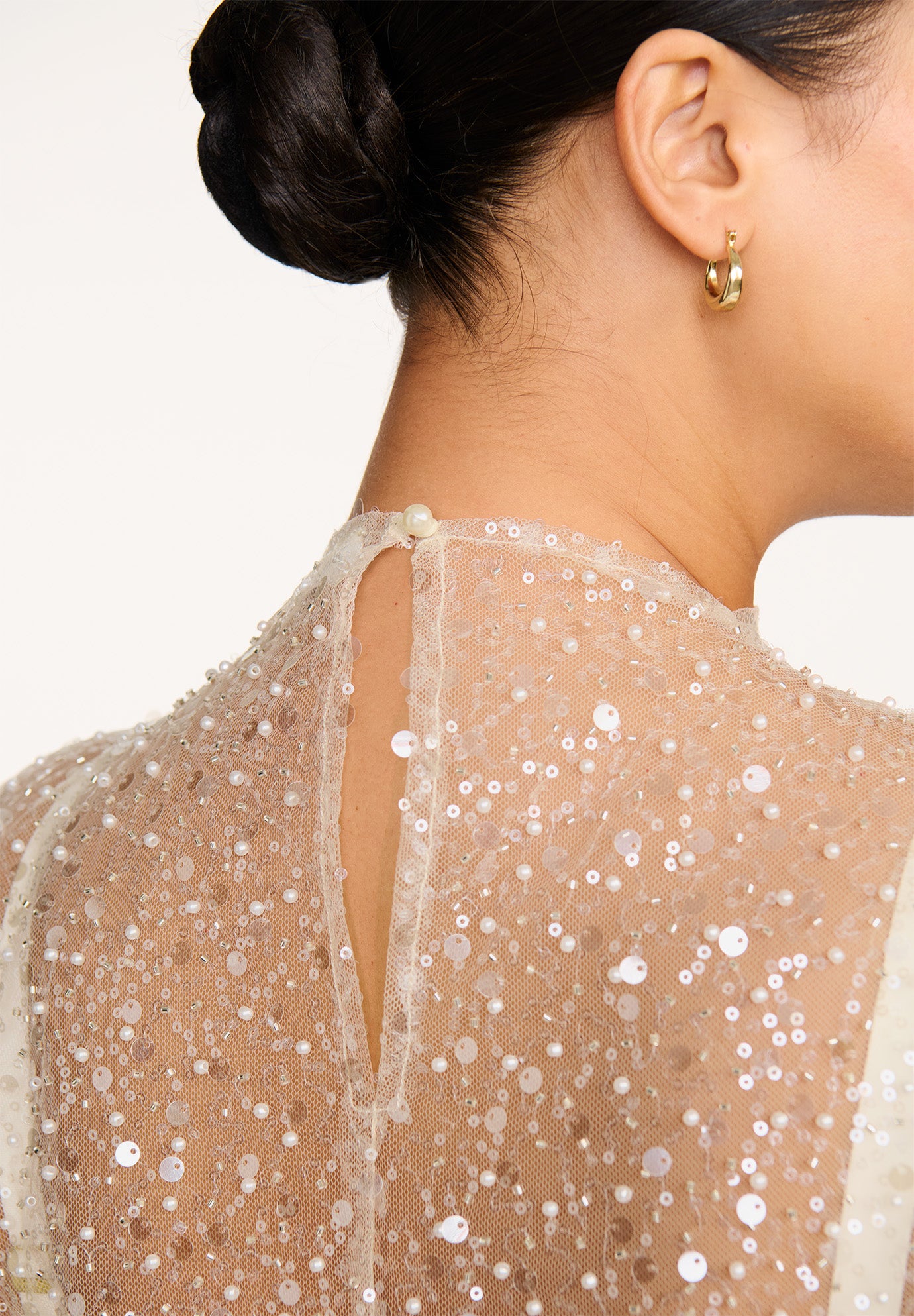 The Mock Neck Mini Dress- Sequin image number 5