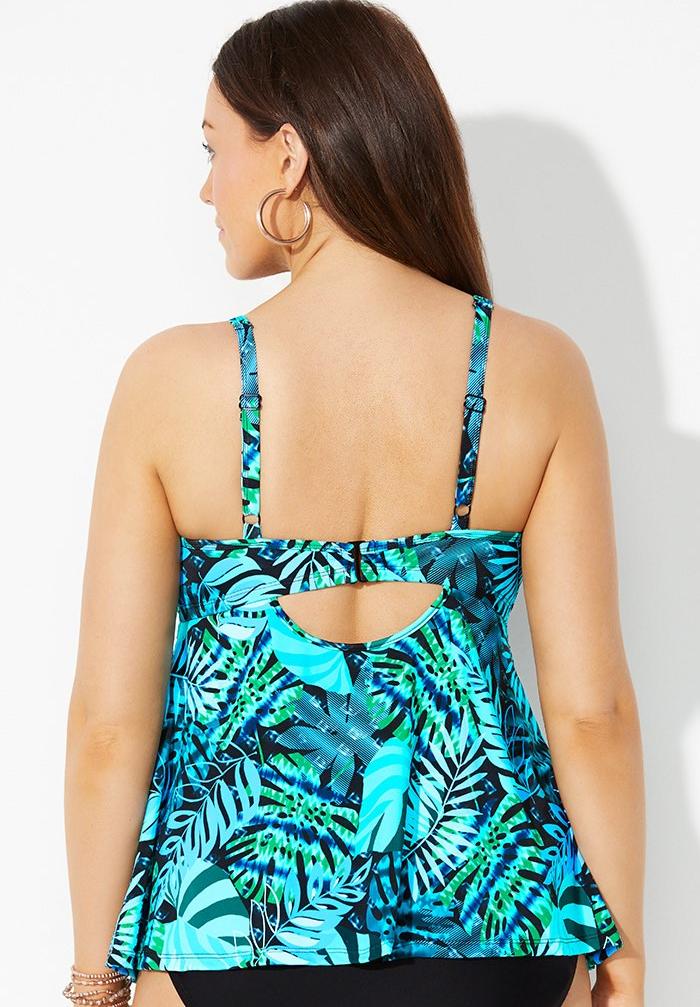 Bra Sized Crochet Underwire Tankini Top image number 1