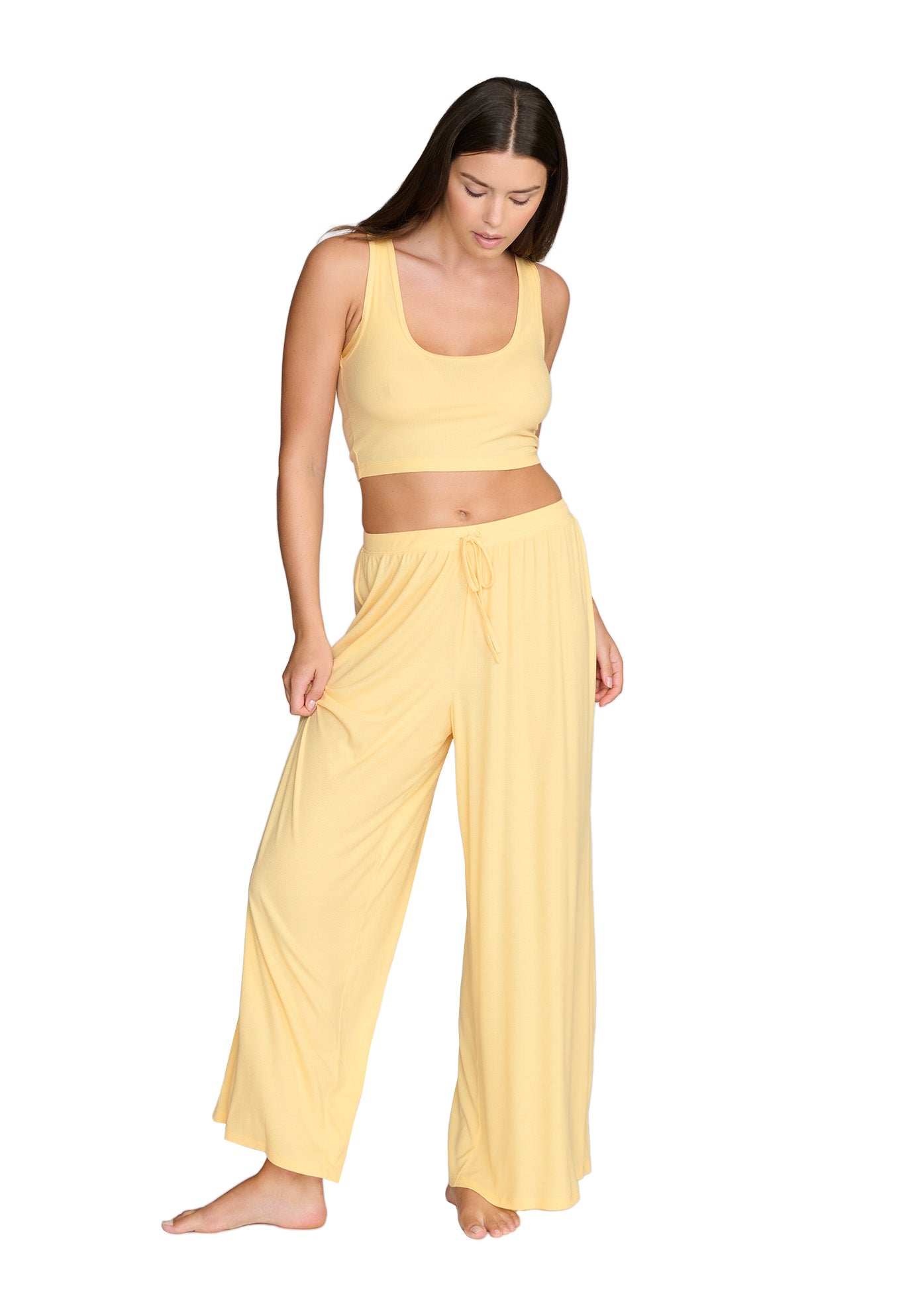 The Drawstring Pant - Modal Silk Rib image number 2