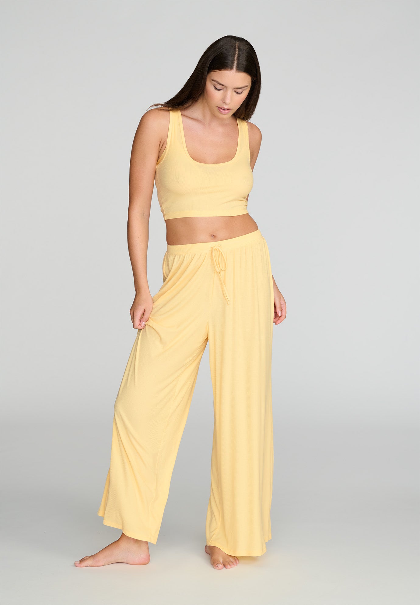 The Drawstring Pant - Modal Silk Rib image number 5
