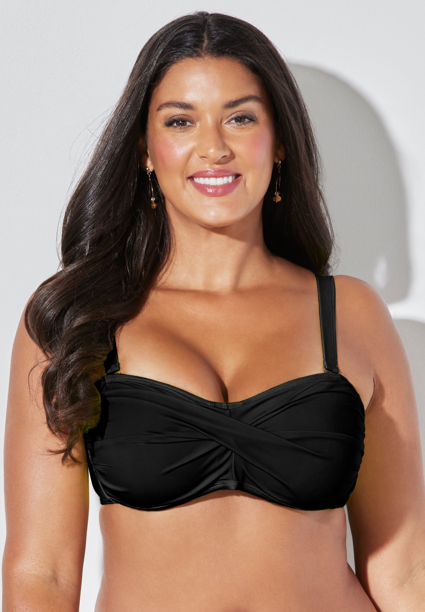 Valentine Ruched Bandeau Bikini Top image number 5