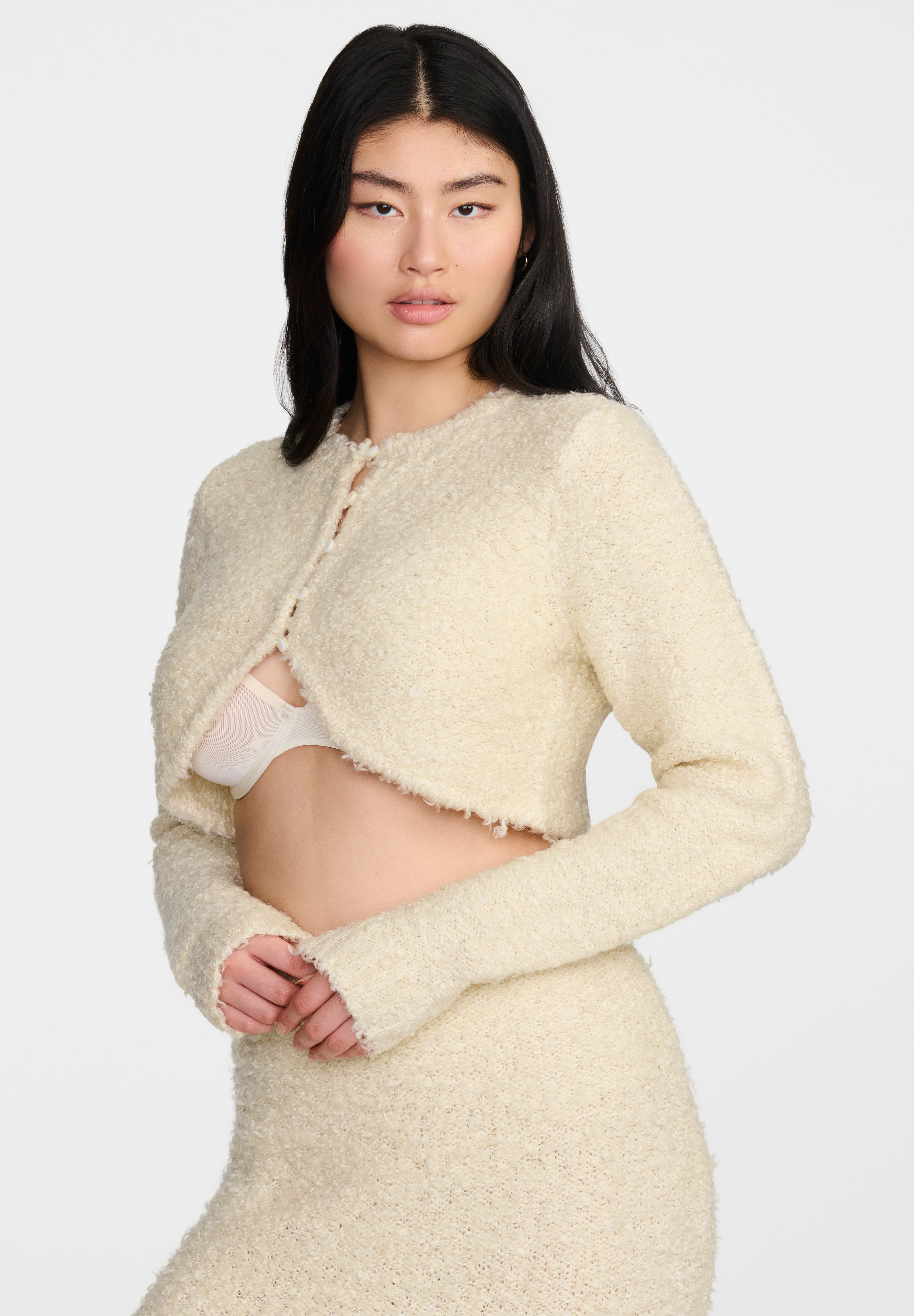  The Baby Cardigan- Boucle image number 2
