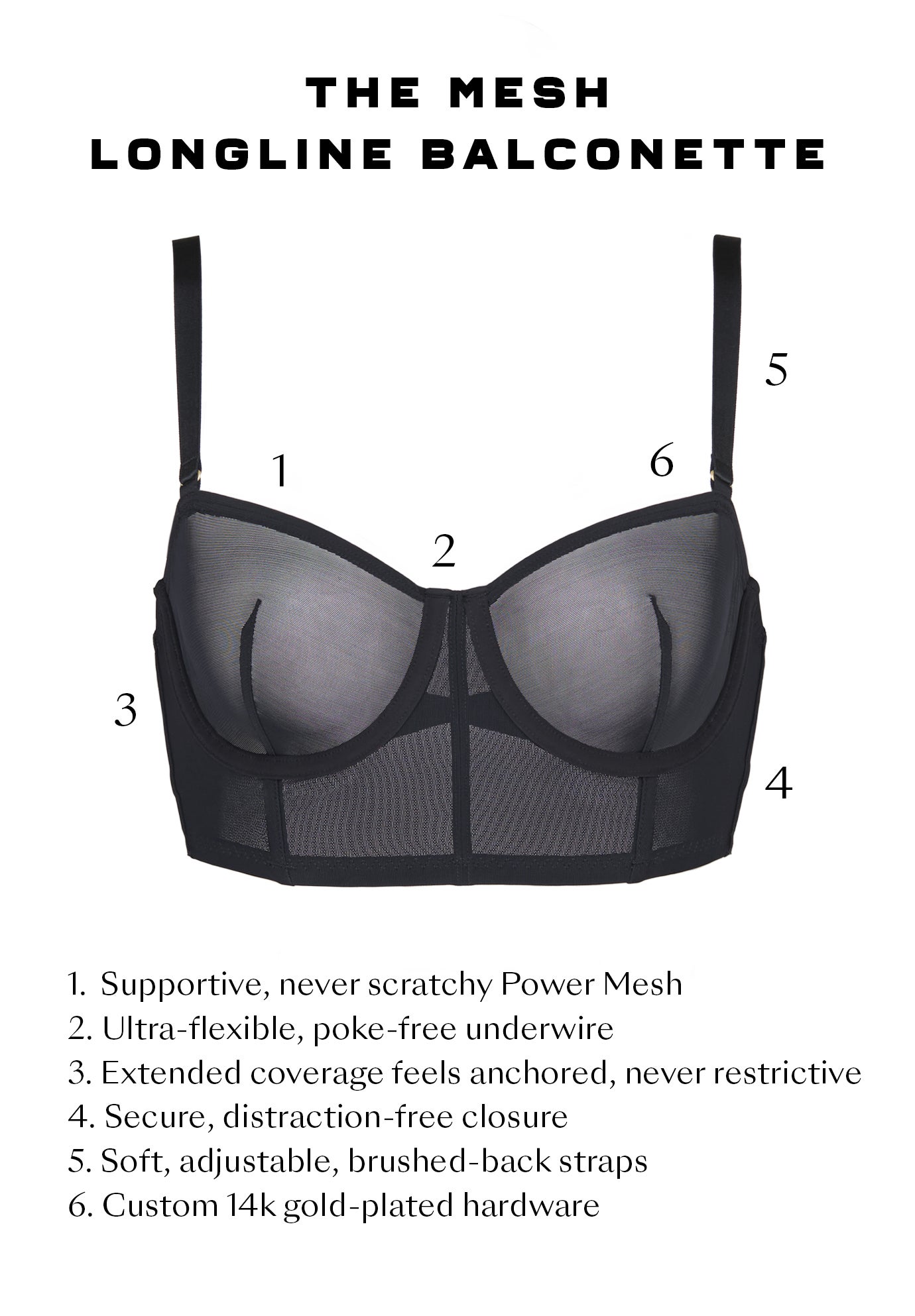 The Longline Bra - Mesh image number 7