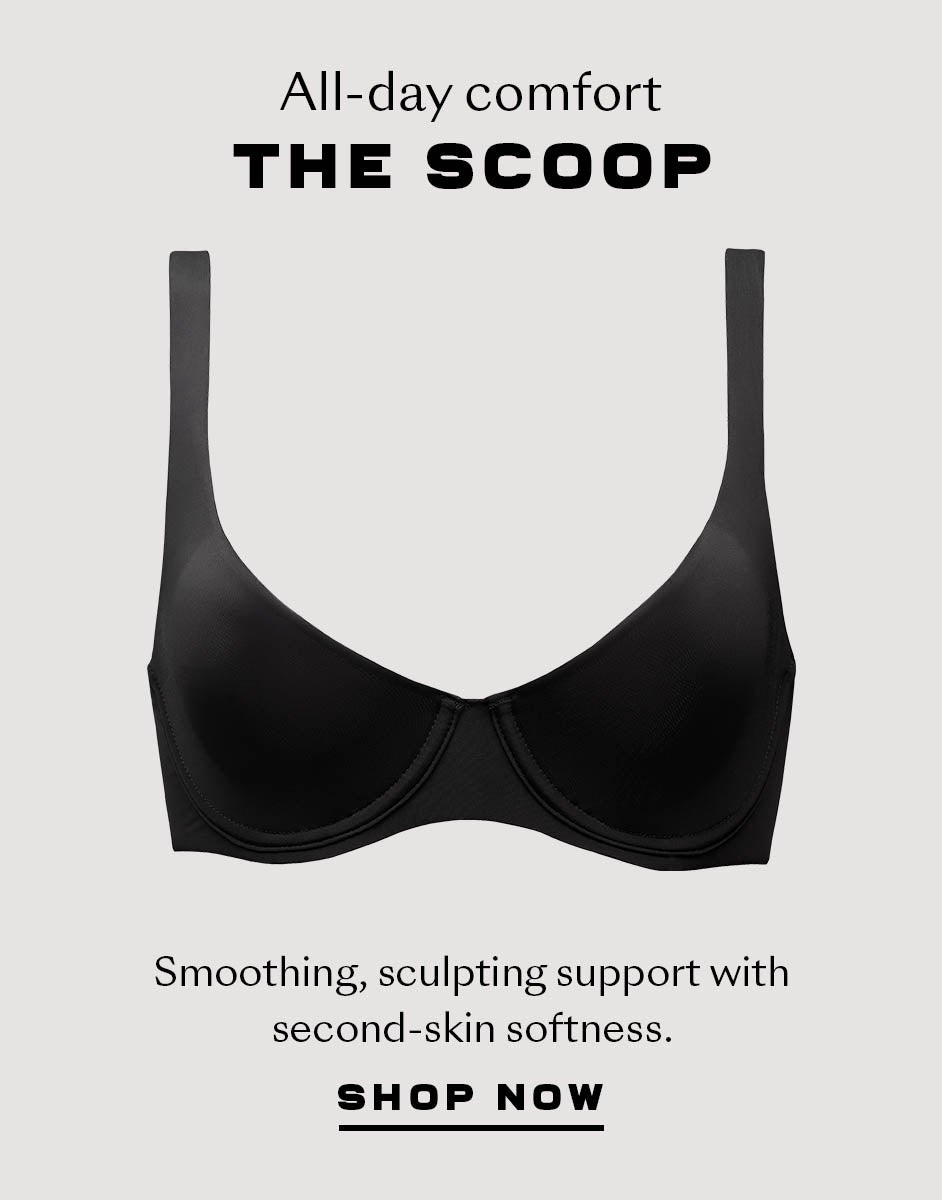 The Scoop bra on model