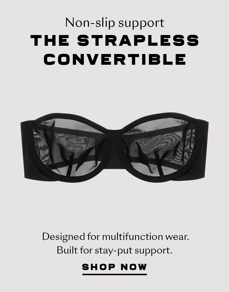 The Strapless bra on model