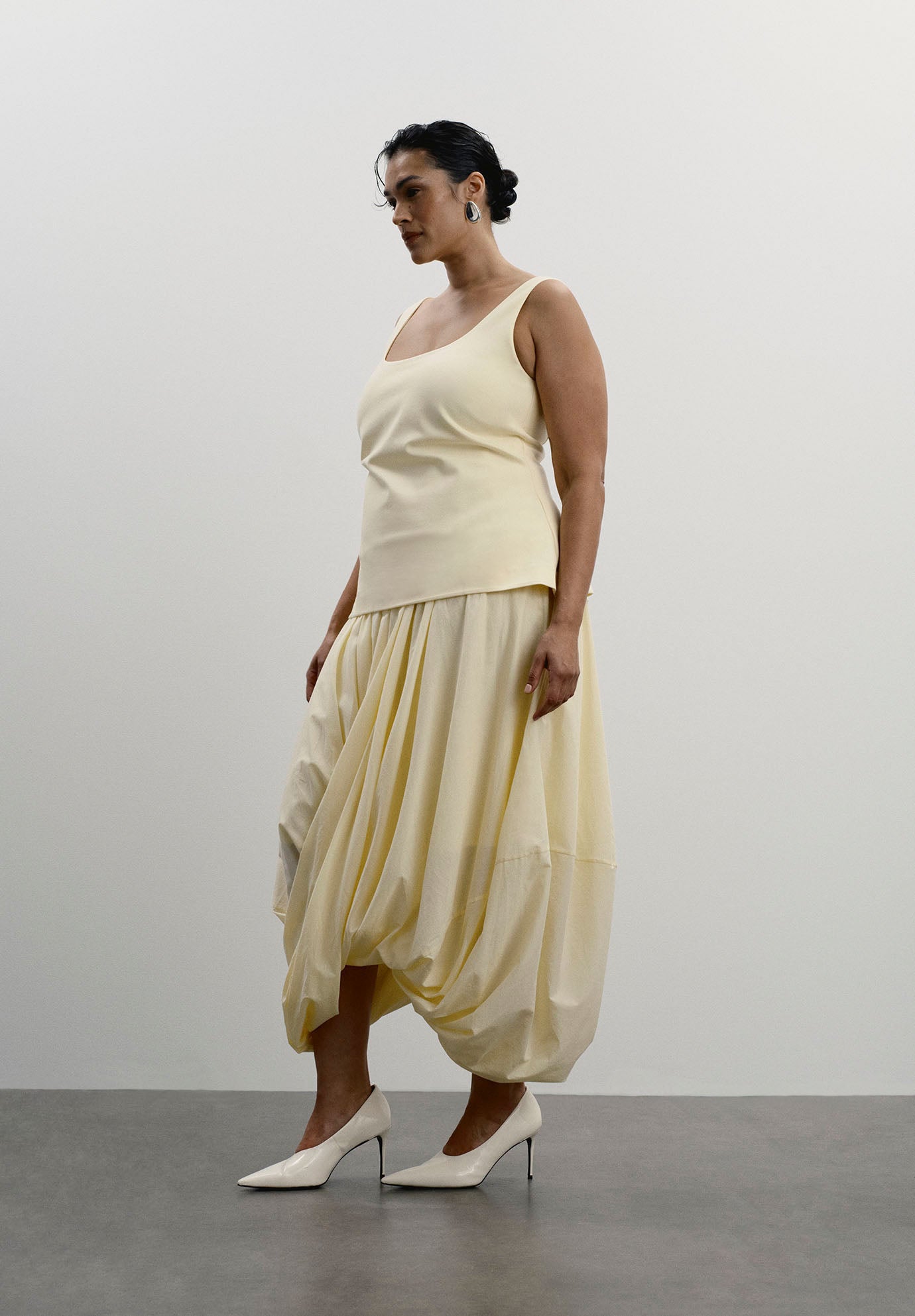 Draped Hem Dress